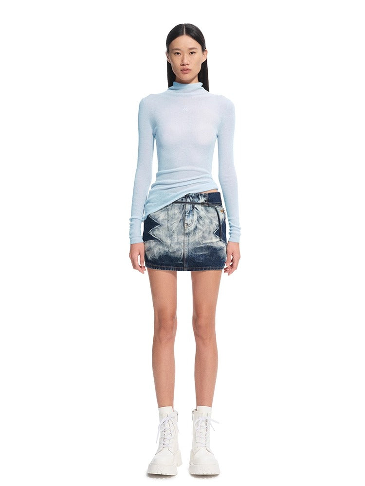 "Djembe Series" Meghan High-Neck Long-Sleeve Knit Sweater - CHINASQUAD