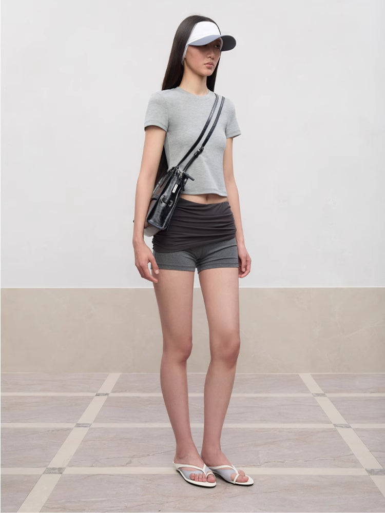 Black Microfiber Leather Water-Repellent Crossbody Bag - CHINASQUAD