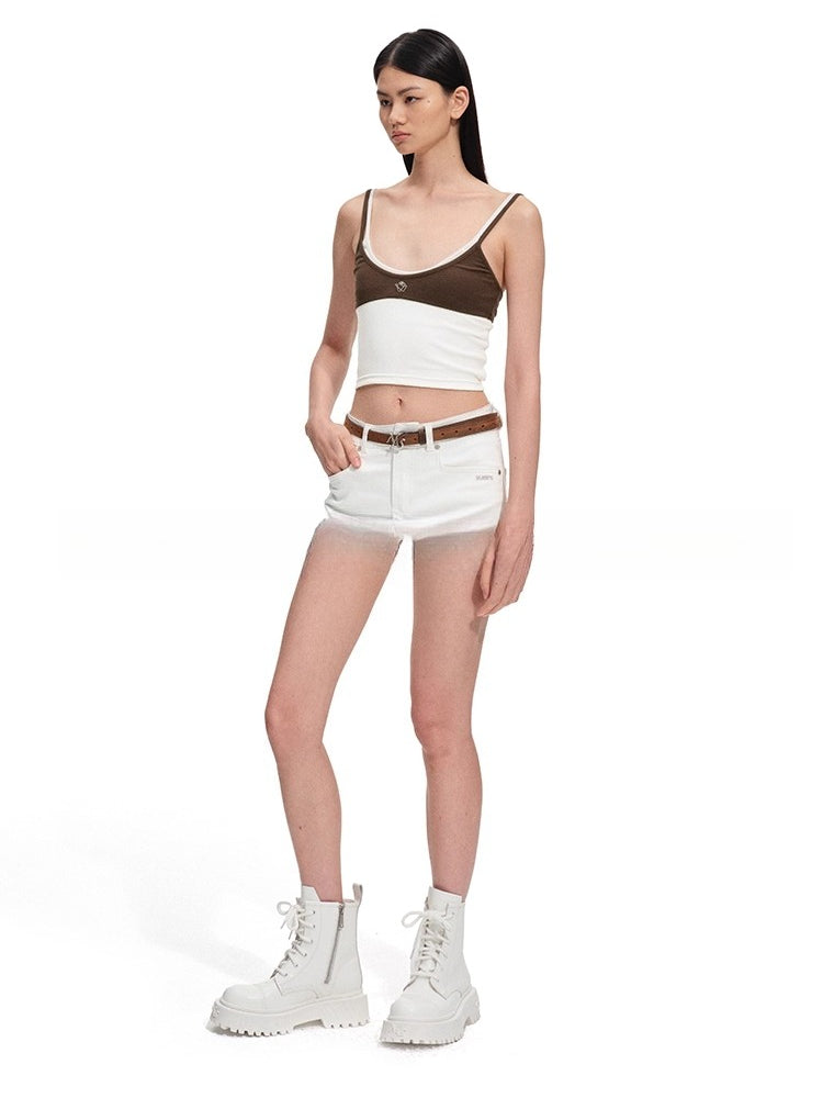 Polar High-Stretch Denim Shorts
