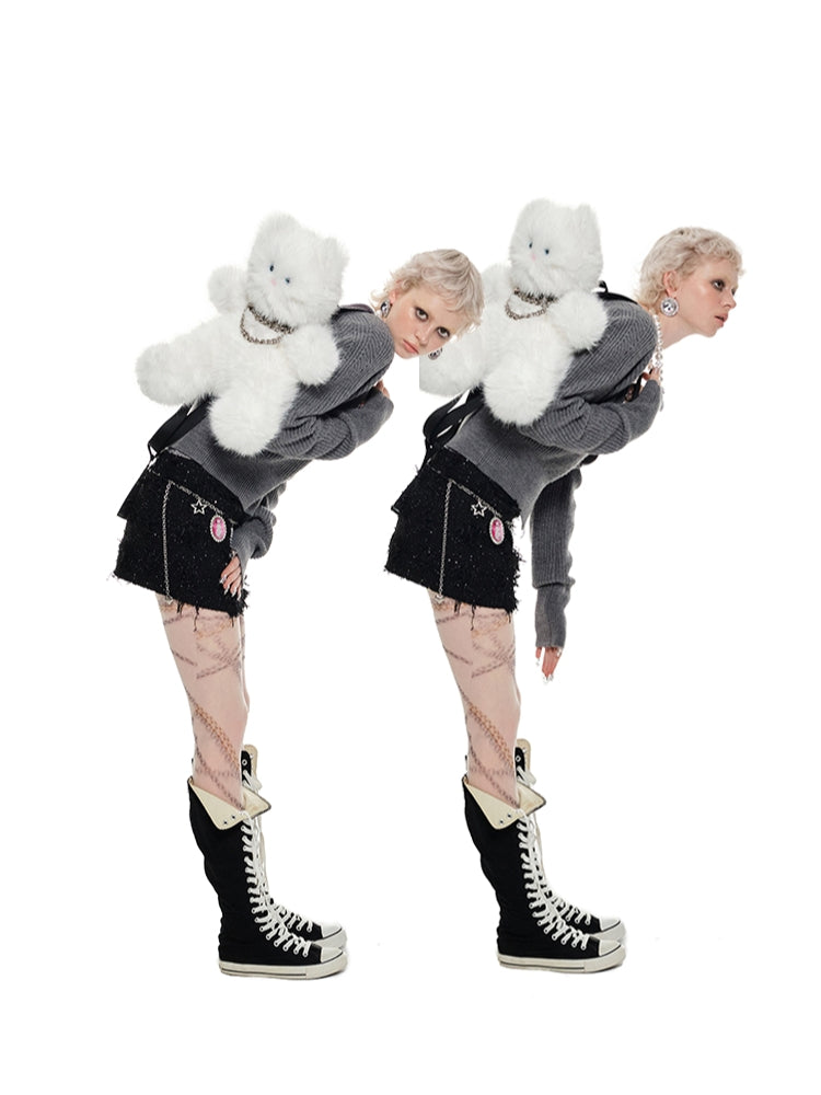 V-neck Knit Cardigan - CHINASQUAD