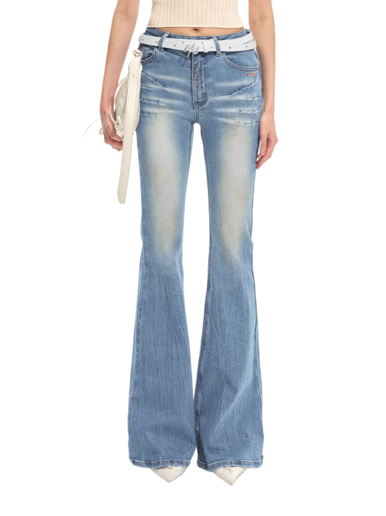 Sculpted Flare Denim Pants