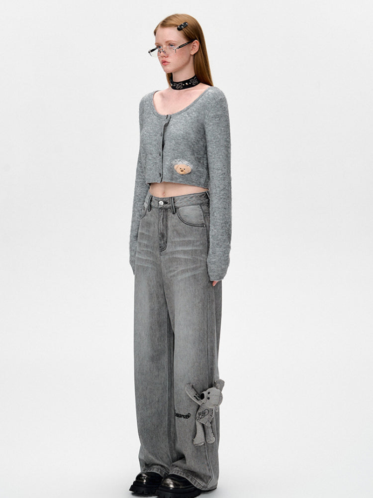 Handwritten Logo Pocket Straight Leg Jeans - CHINASQUAD