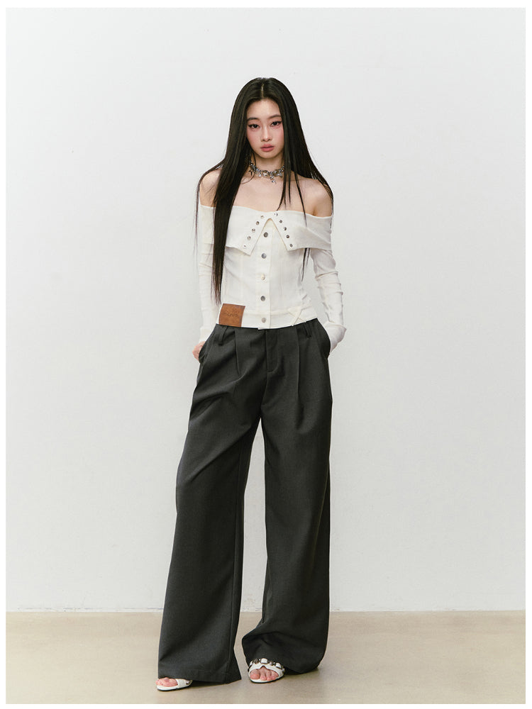 Collared Waist-fitted High-stretch Denim Jacket - CHINASQUAD