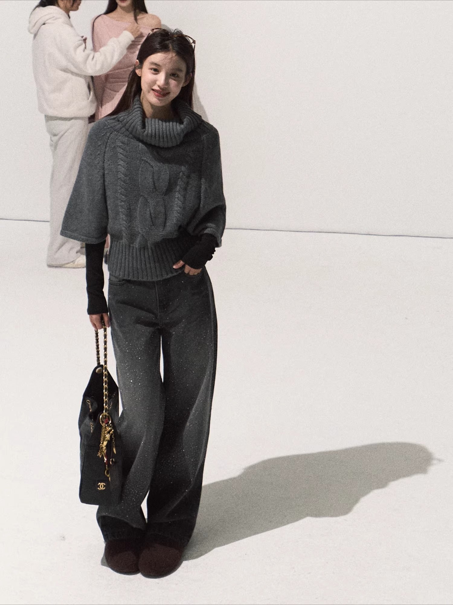 Vintage Cable-Knit Turtleneck Sweater