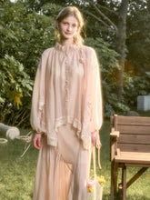 Lace Round Neck Trimmed Shirt - CHINASQUAD