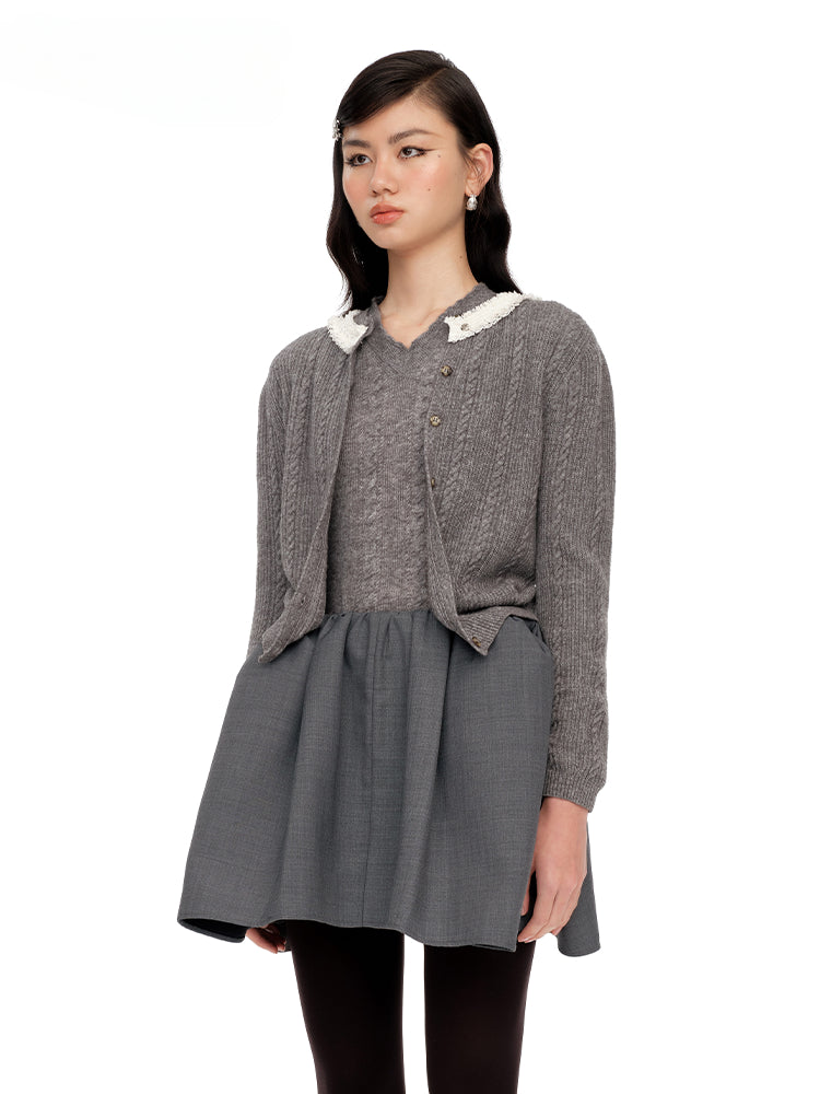 Cable Knit Cardigan - CHINASQUAD