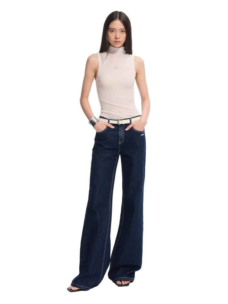 “Djembe Series” 100% Wool Asymmetric Hem Turtleneck T-shirt - CHINASQUAD