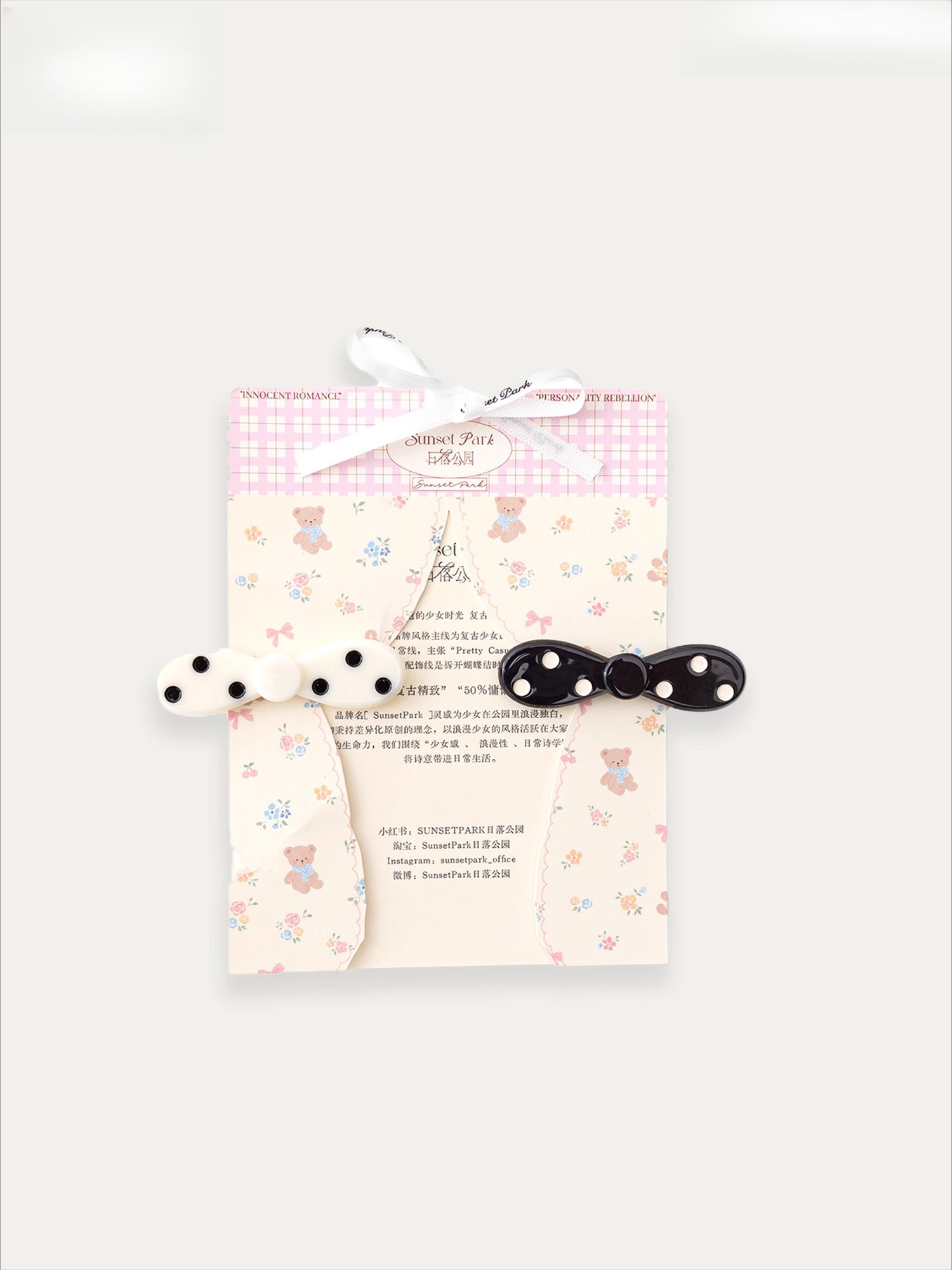 Polka Dot Bow Hairclip - CHINASQUAD