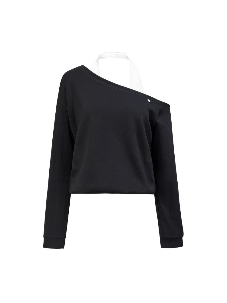 Gray Sporty Slanted Sweatshirt & Skirt Set - CHINASQUAD