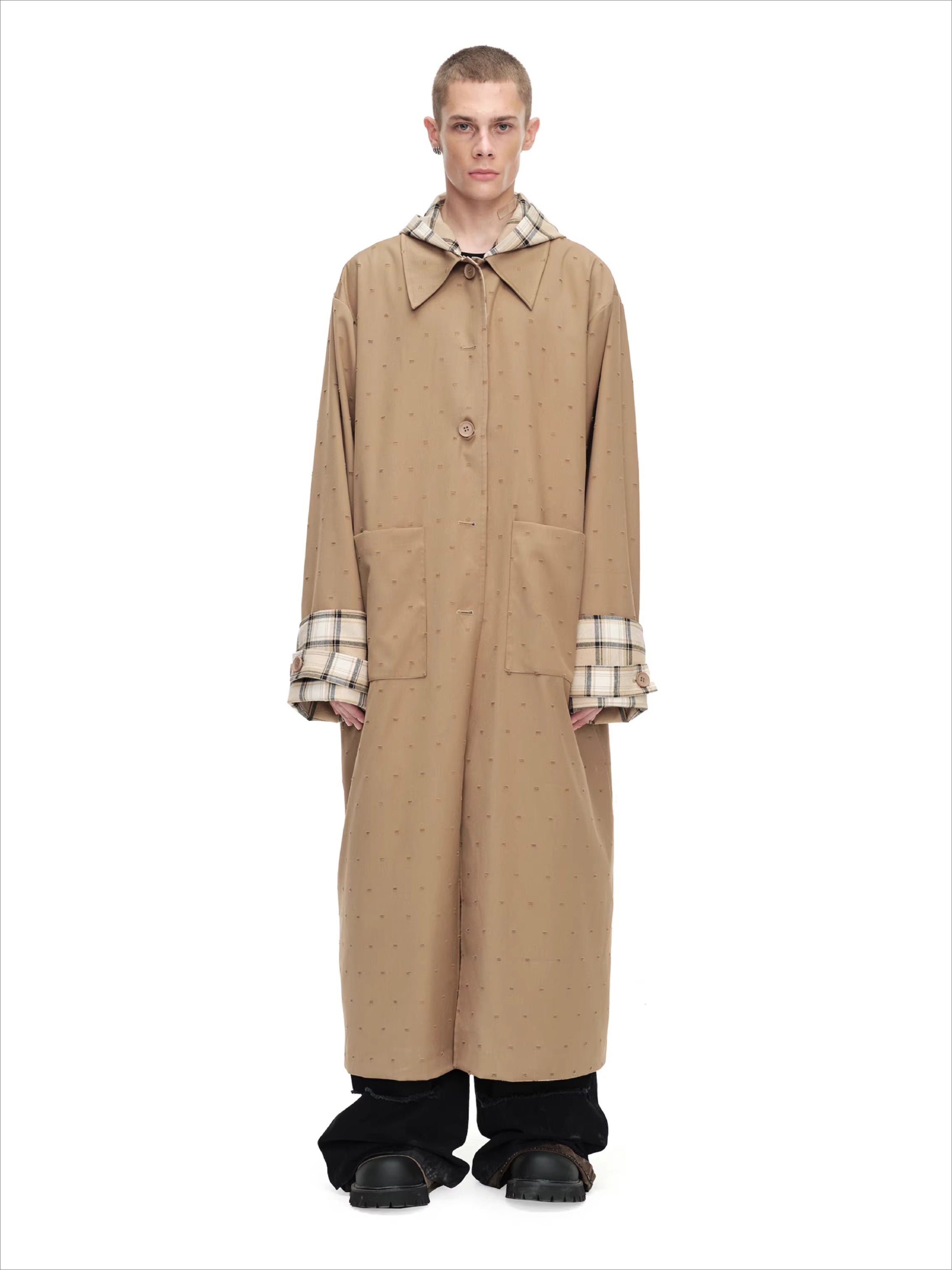 Reversible Hooded Long Coat