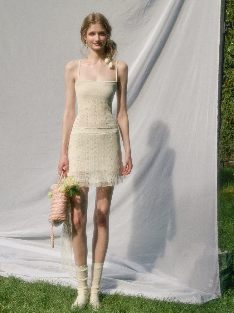 Cool Fabric Knitted Blouse & Skirt Set - CHINASQUAD