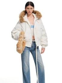 Polar Eco-Faux Fox Fur Down Jacket