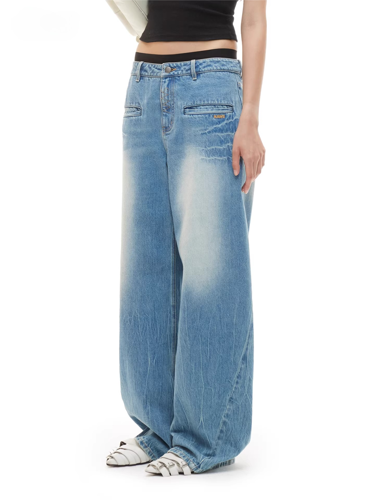 Breathable Relaxed Straight-Leg Denim Jeans