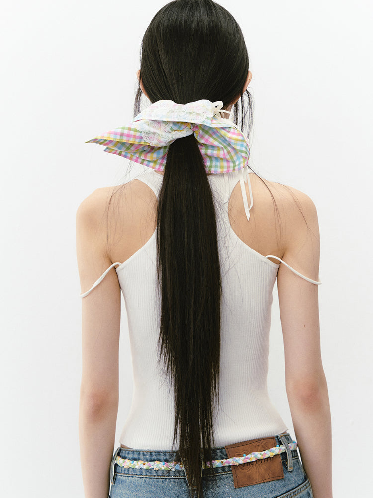Heavy Lace Patchwork Large Hoop - CHINASQUAD