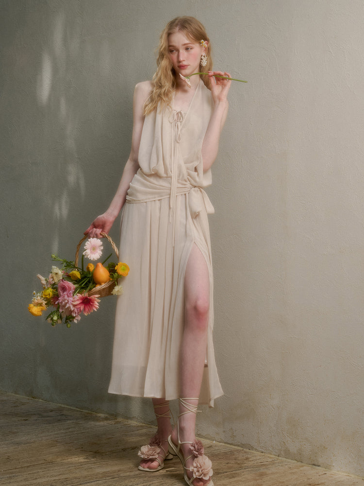 Airy Lightweight Greek-style Maxi Dress - CHINASQUAD