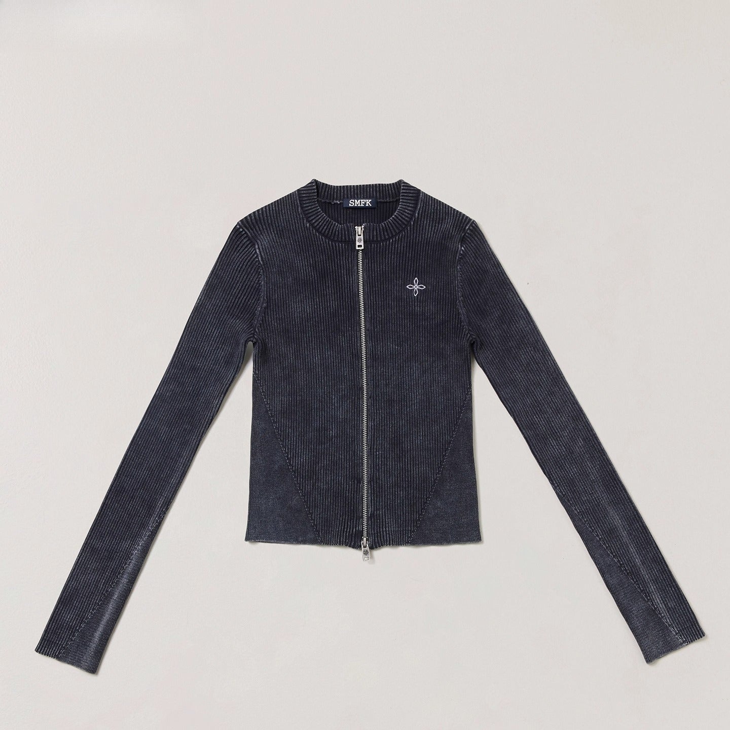 Wild Retro Zipper Knit Cardigan