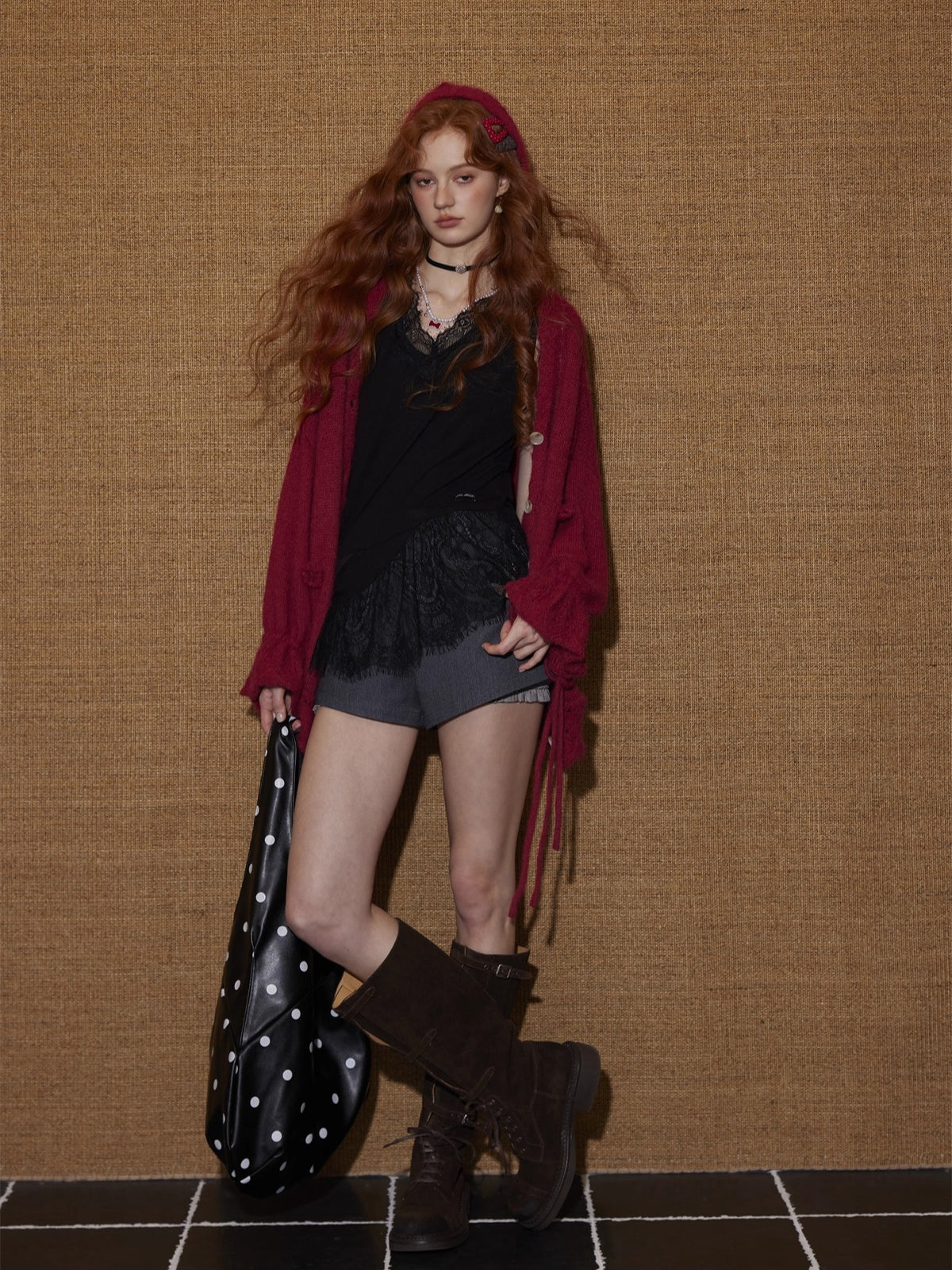 Vintage Lace Trim V-Neck Tank Top - CHINASQUAD