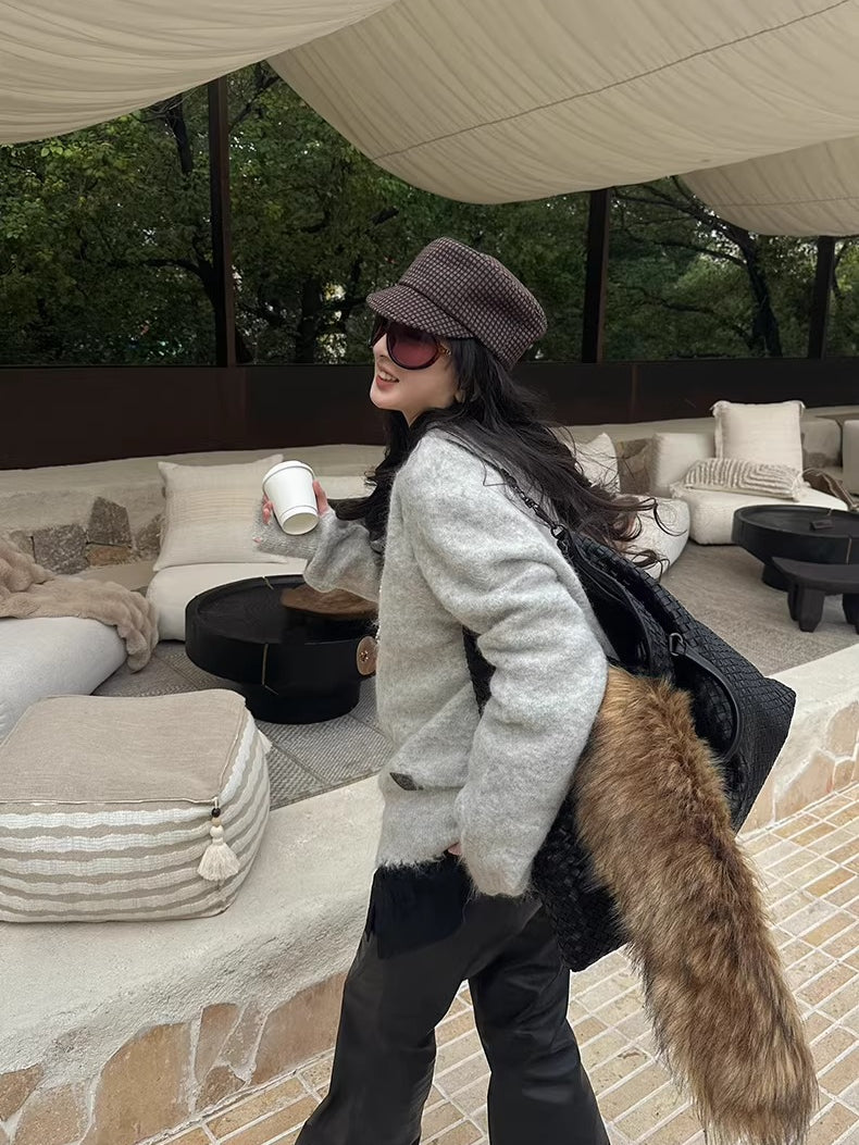 Soft-Touch Alpaca-Blend Crewneck Sweater