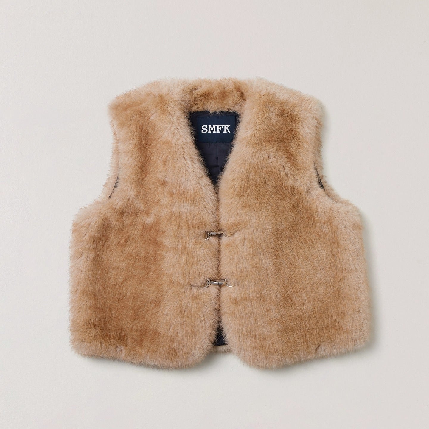 Cross Relic Oversized Faux Fur Vest