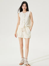 Skin-friendly Lace Hollow-out  Tank Top & Shorts Set - CHINASQUAD