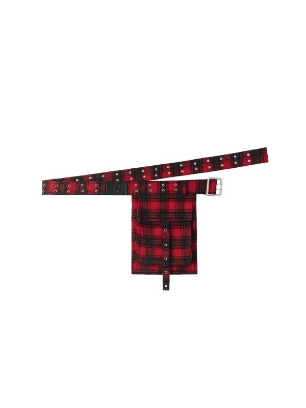 Plaid Big-Pocket Waist Belt - CHINASQUAD