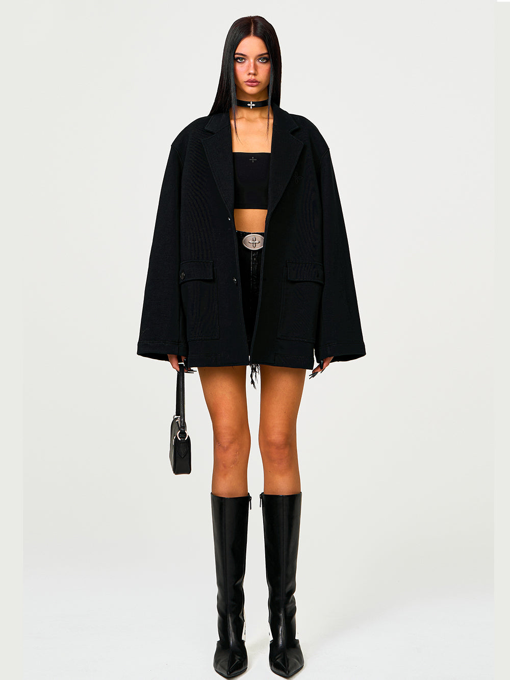Black Oversized Classic Sports Blazer - CHINASQUAD