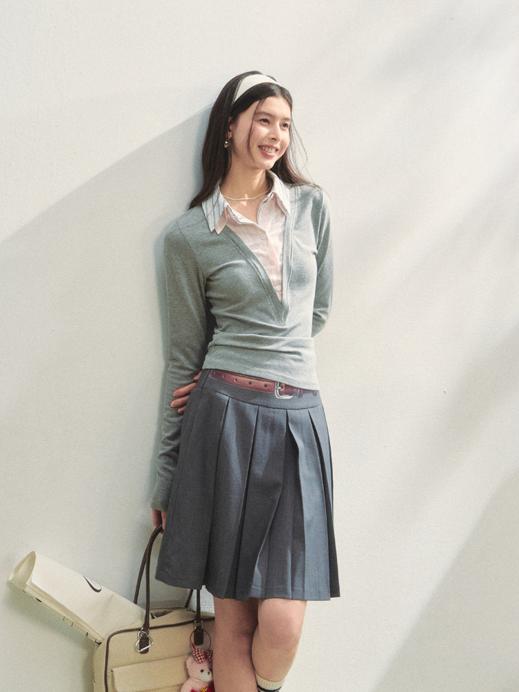 Fake Three-piece Contrast Color Polos - CHINASQUAD