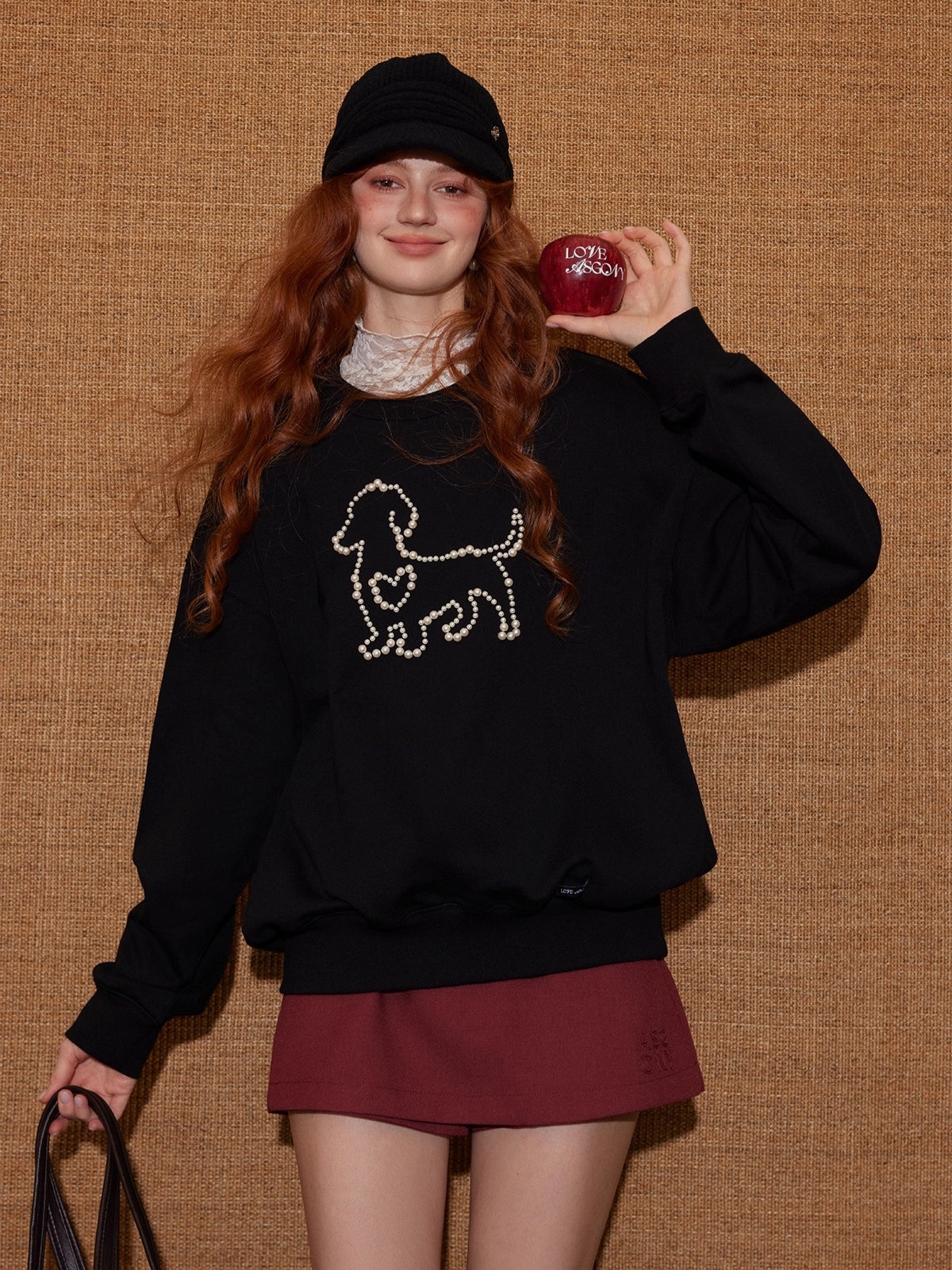 Embellished Animal Embroidery Cotton Sweatshirt - CHINASQUAD