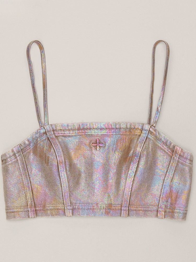 Rage Wild Denim Short Camisole Wild Brown - CHINASQUAD