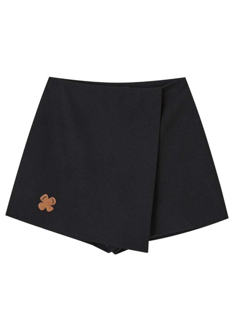 Fun Flower Fake Two-Piece Skort