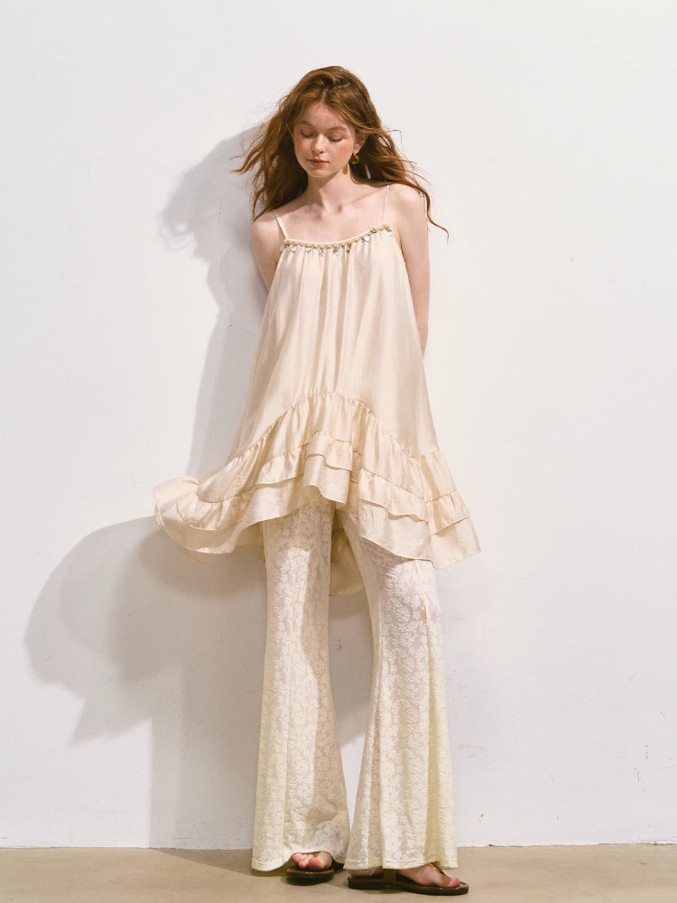 Strappy Ruffled Sexy Top & Pants Set - CHINASQUAD