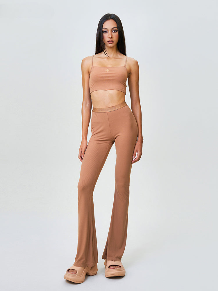 Compass Hug High-Waisted Sports Flared Pants - CHINASQUAD