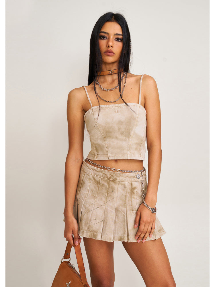 Compass Cross Leather Choker - CHINASQUAD