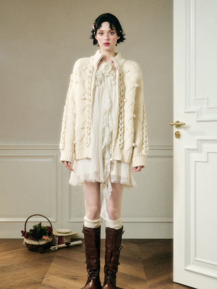 Halter Neck Off-Shoulder Ribbon Dress - CHINASQUAD