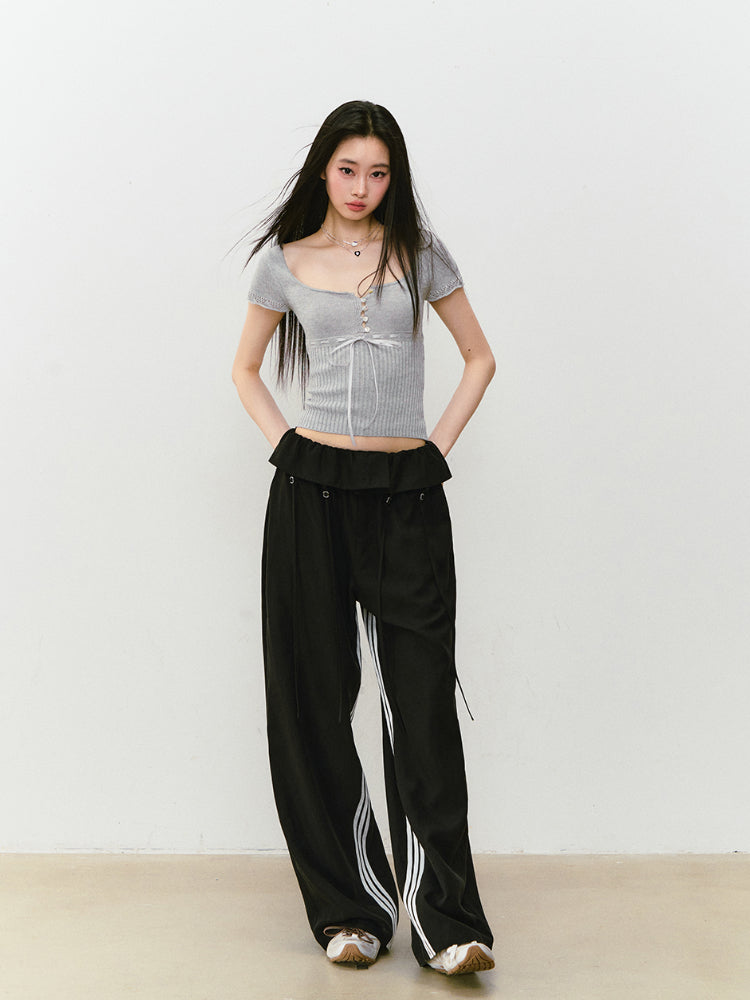 Bowknot Lyocell Knit T-shirt - CHINASQUAD