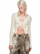 Tie-up and Fur Panel Knitted Cardigan - CHINASQUAD