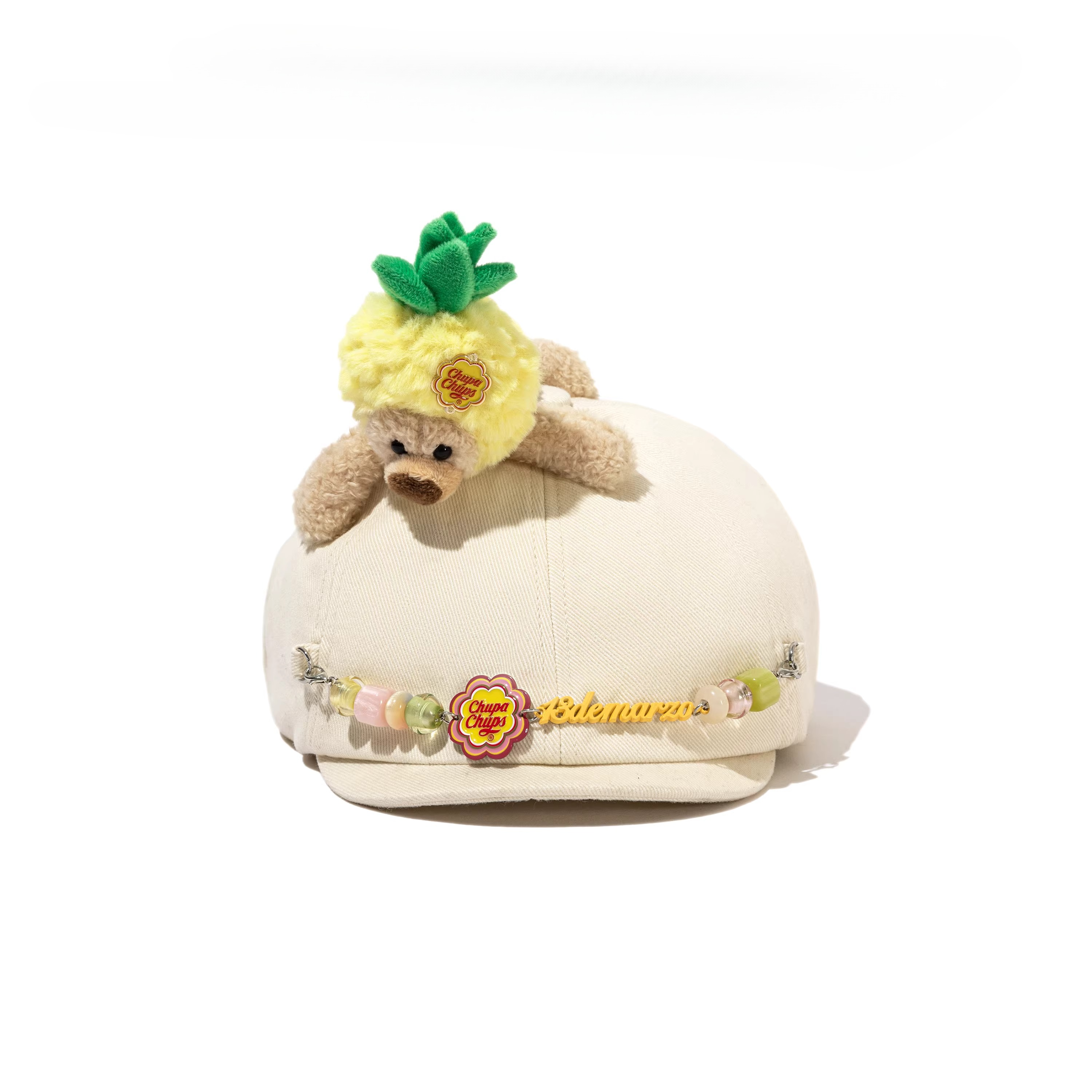 Chupa Chups Chain Detail Denim Beret