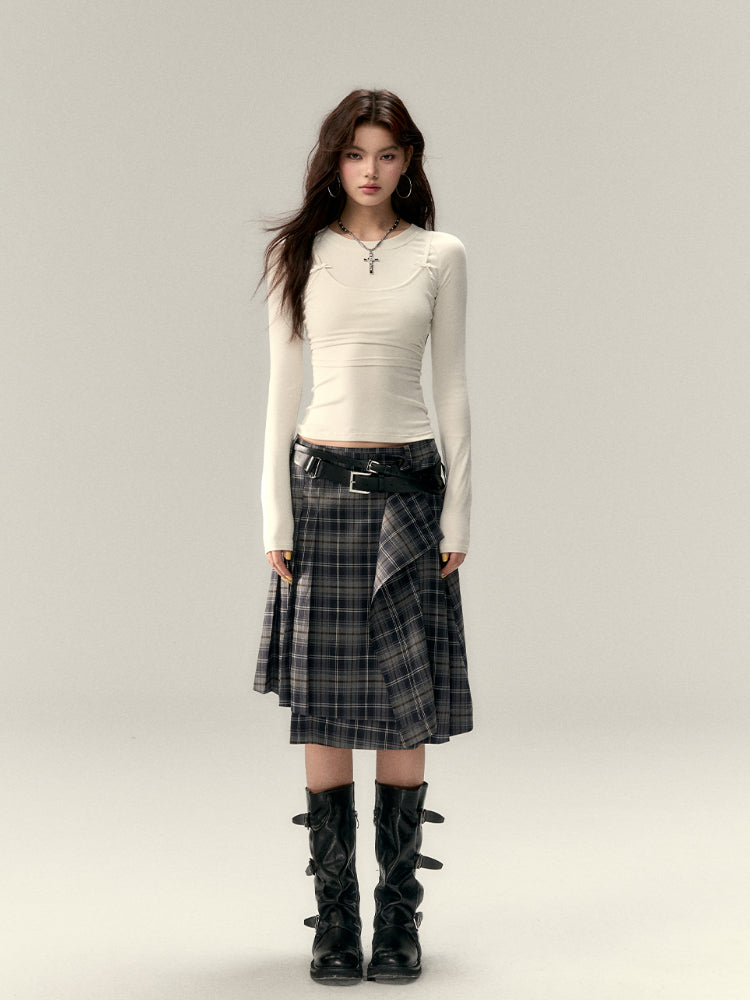 Butterfly Bow Vest & Base Layer T-Shirt Long-Sleeve Set - CHINASQUAD