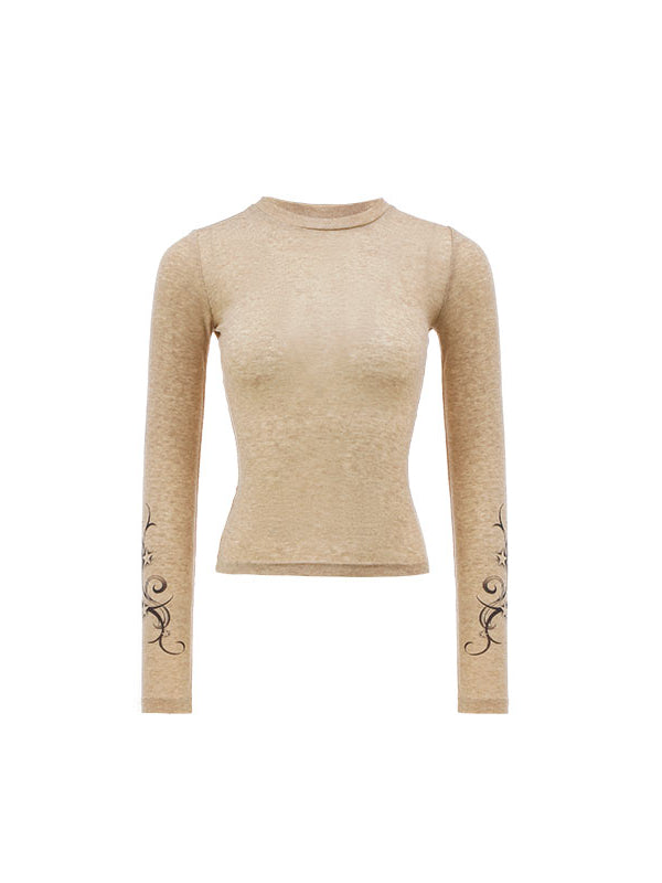 Slightly Sheer Knitted T-shirt - CHINASQUAD