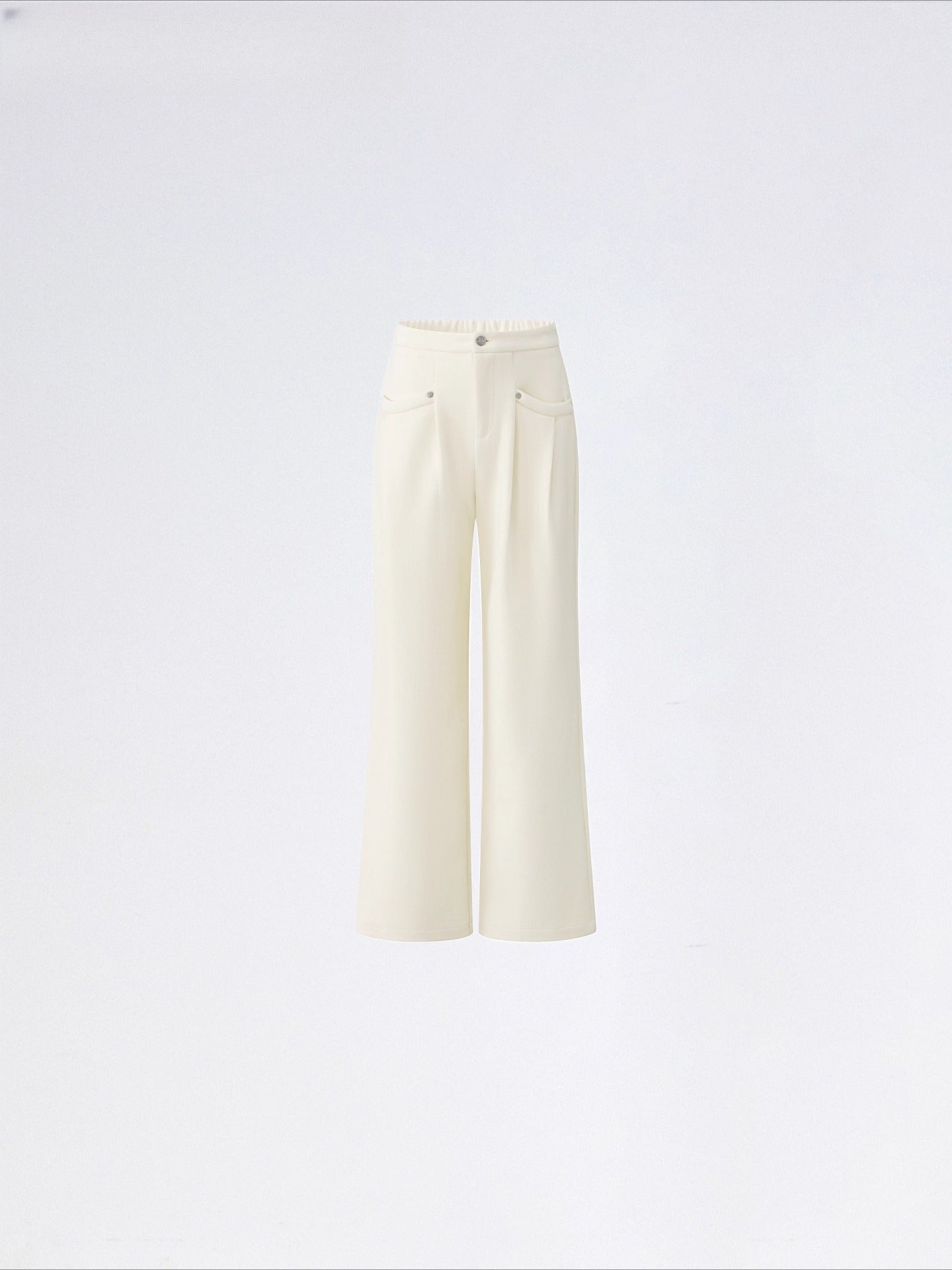 Chenille Fleece-Lined Wide-Leg Pants
