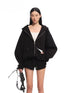 Cotton-feel Silhouette Zip-up Hoodie - CHINASQUAD