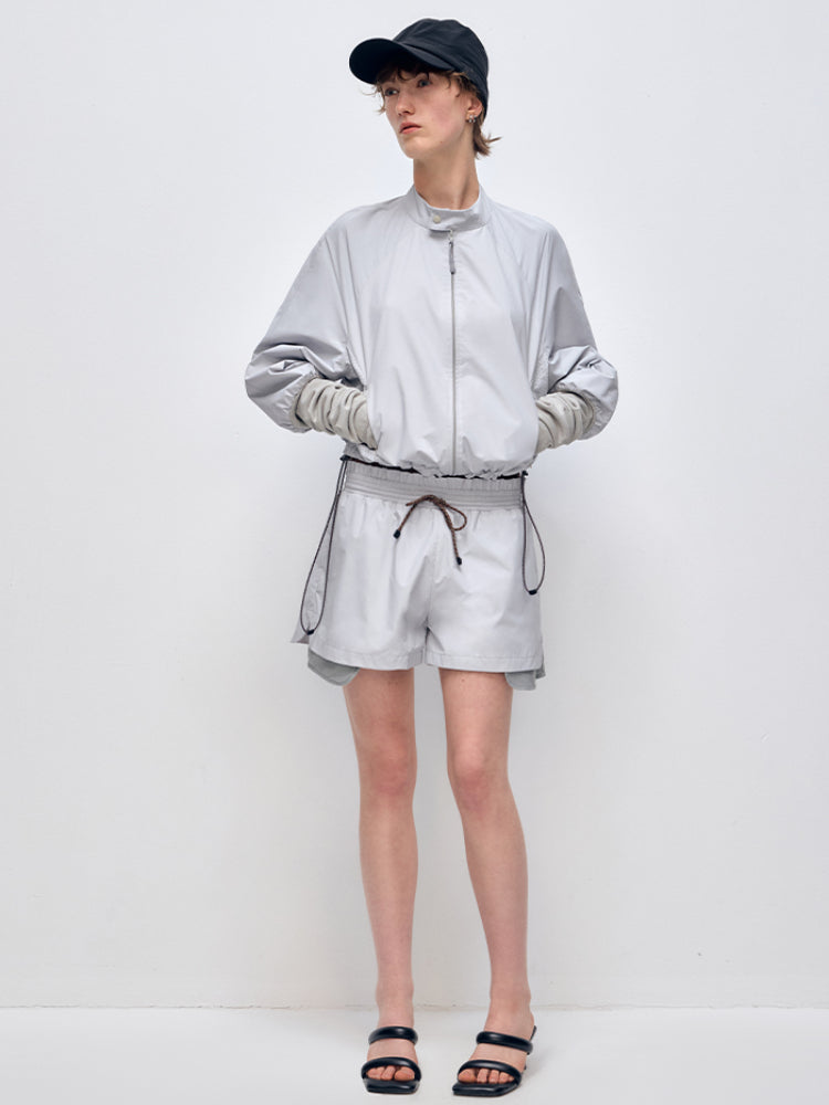 Color Block Outdoor Sports Jacket & Shorts Set - CHINASQUAD