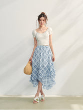 Irregular Ruffle  Top & Midi Skirt Set - CHINASQUAD