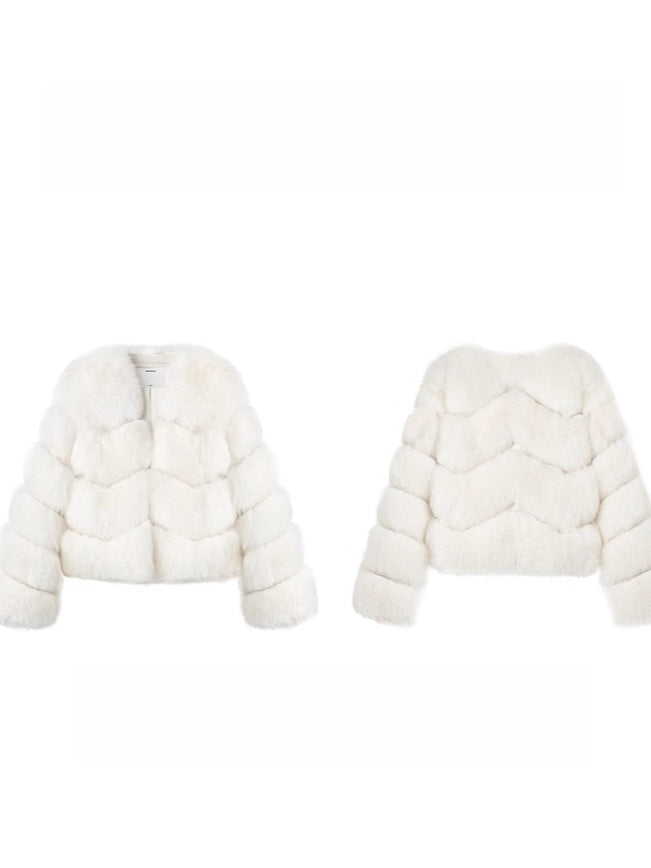 Polar Shearling Fox Fur Jacket