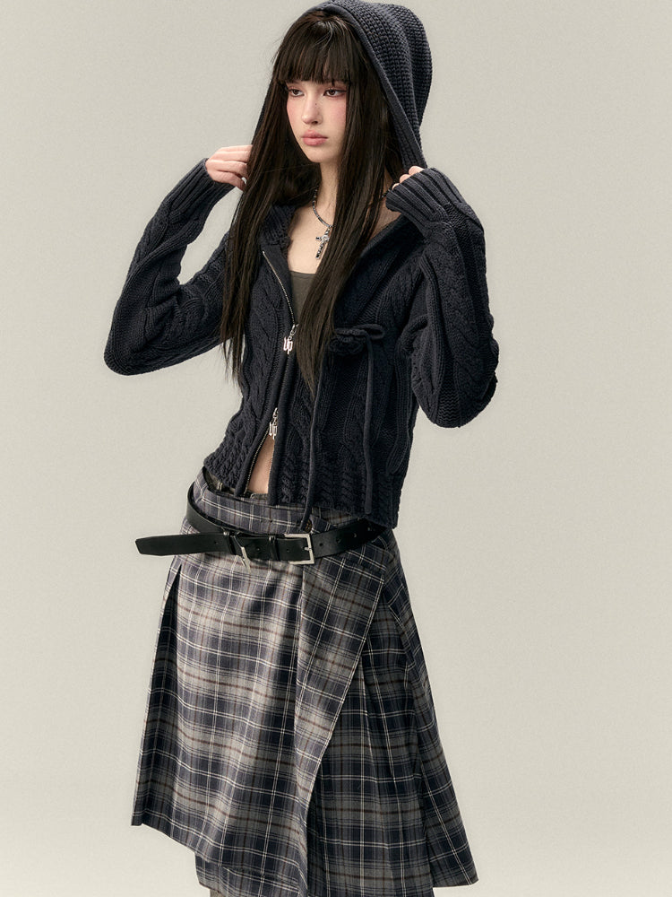 Cable-Knit Cardigan Sweater - CHINASQUAD