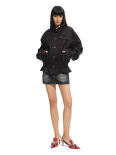Fine Twill Wrinkle-Resistant Hem Pleated Silhouette Jacket - CHINASQUAD