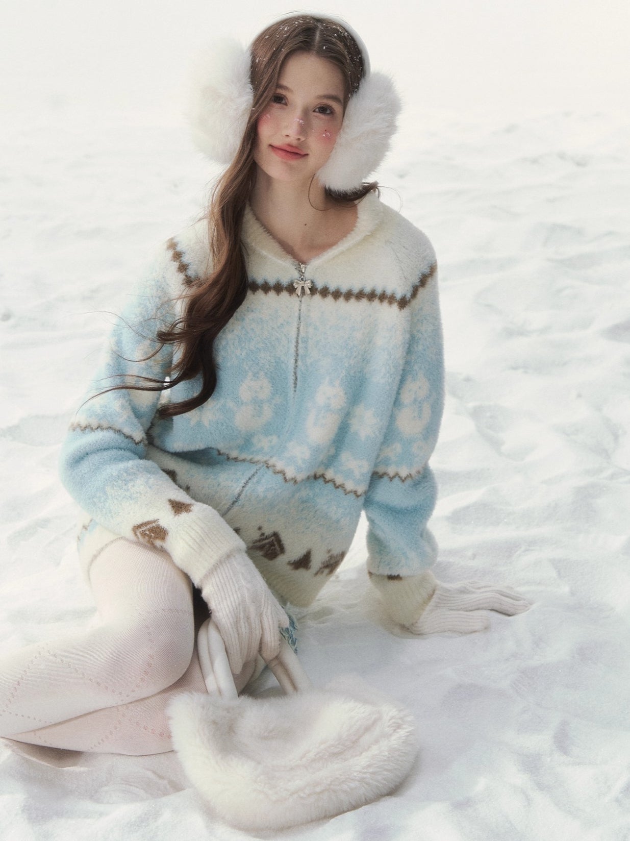 Snow Cabin Knit Sweater & Skirt Set