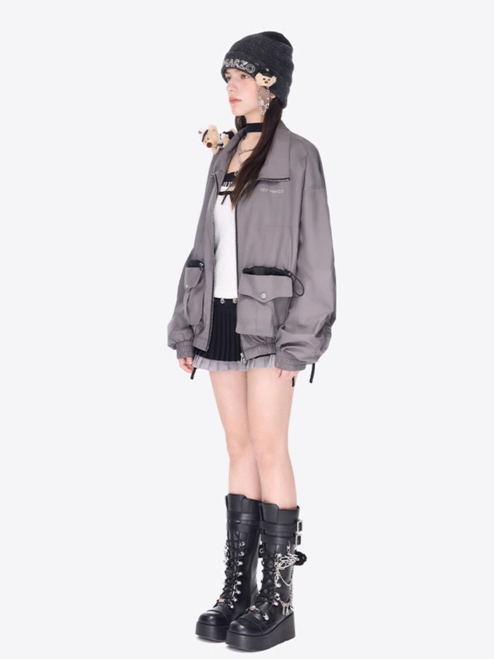 Bear Sheriff Retro Collar Track Jacket