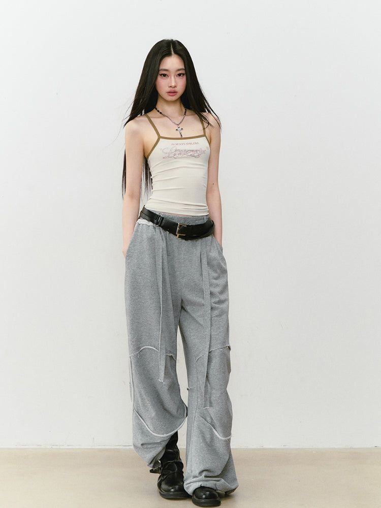 Color-Block Letter Print Camisole - CHINASQUAD