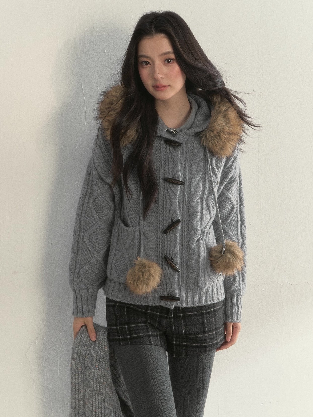 Textured Cable-Knit Wool Sweater
